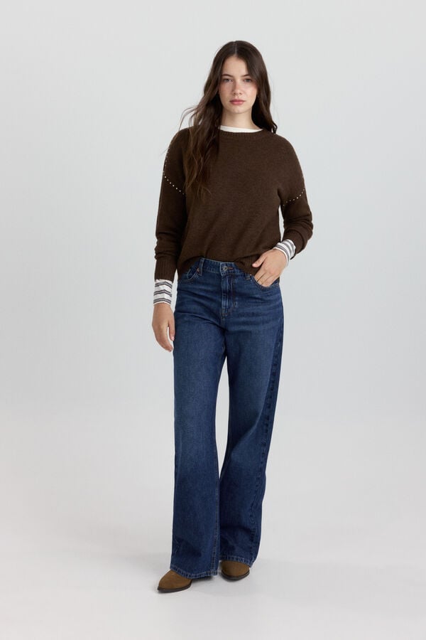 Springfield Studded jumper brown