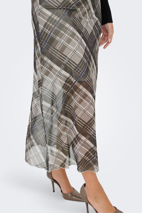 Only Chiffon midi skirt  Braon