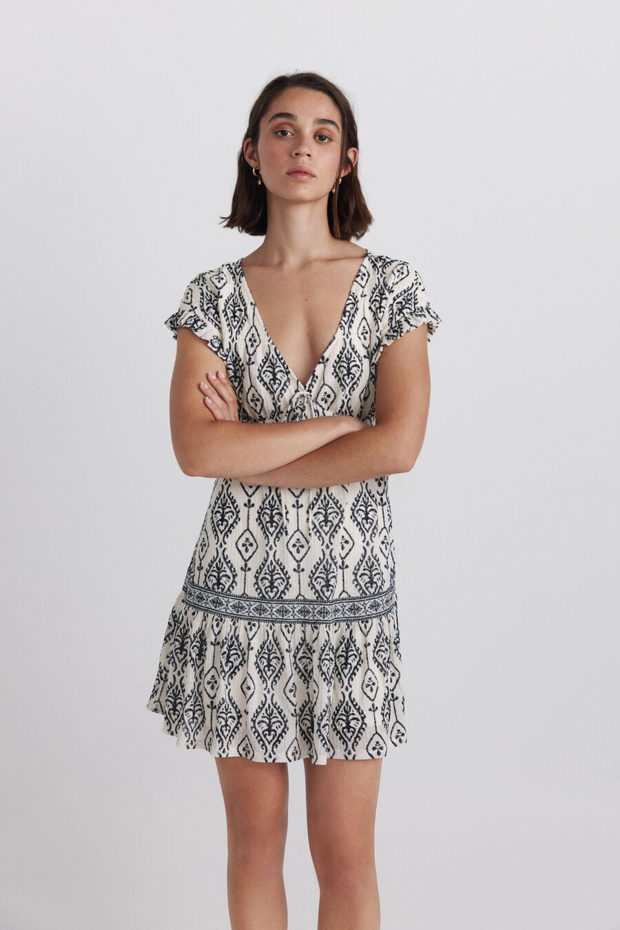 Vestido corto estampado