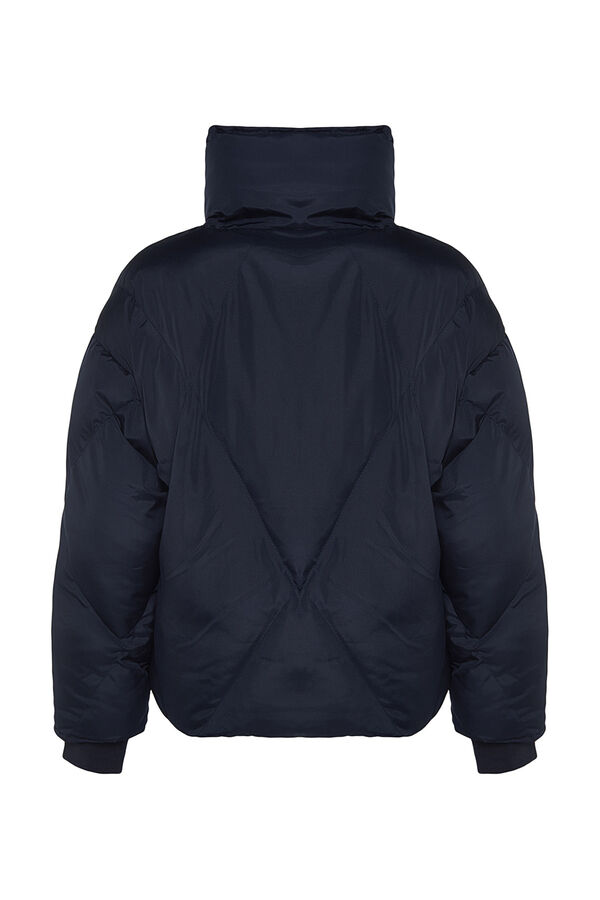 Trendyol Puffer coat with high neck blue