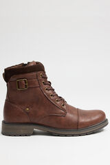 Springfield Military-style boots with buckle detail barna