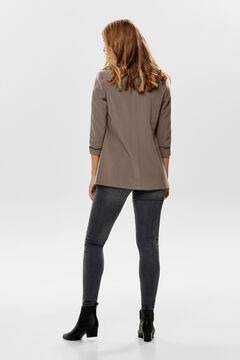 Only Blazer aberto com manga arrega&ccedil;adas