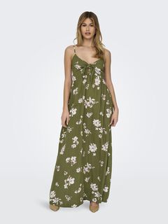 Springfield Langes Kleid Knoten grün