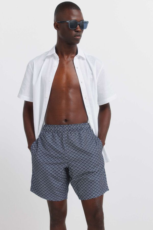 Springfield Geometric print swimwear blue