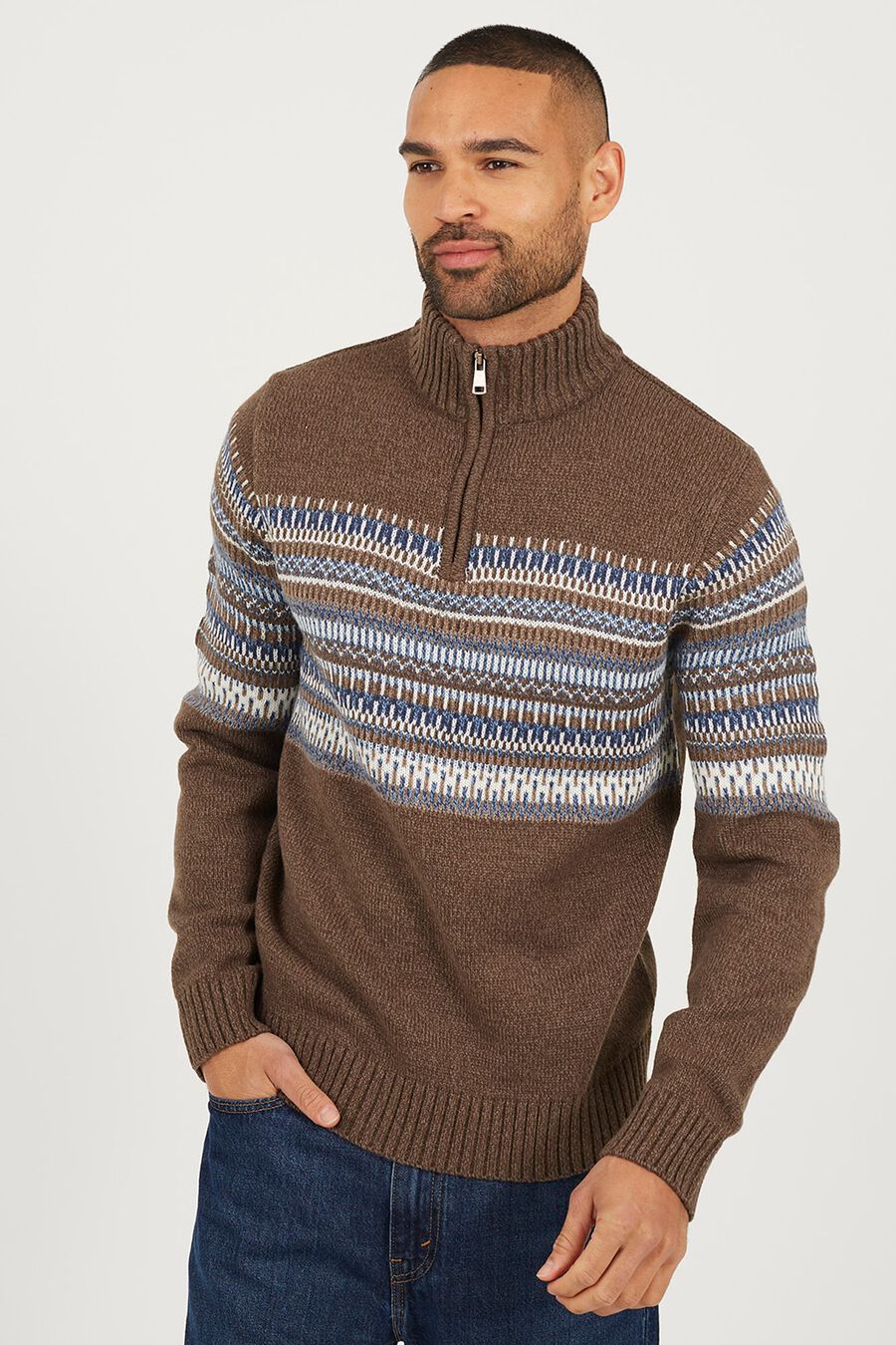 Jersey con cuello cremallera