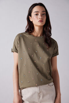 Springfield T-shirt with turn-up sleeves with button mallow