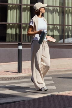 Springfield Soft sole wide leg sports trousers