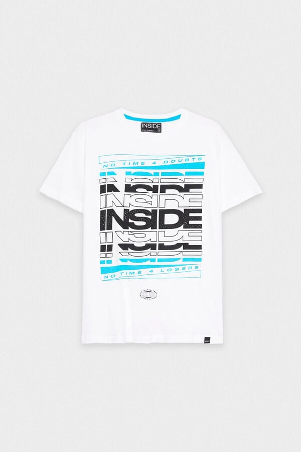 Springfield Inside print T-shirt white