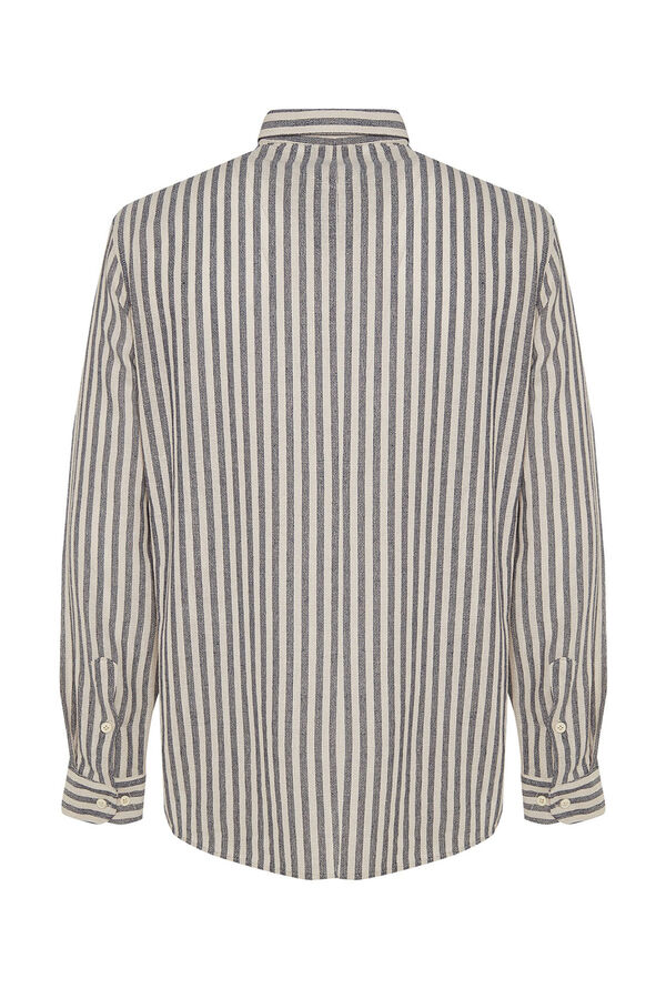 Trendyol Camisa de manga comprida &agrave;s riscas azul