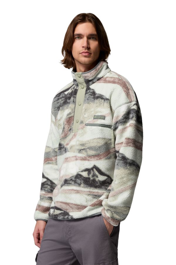 Columbia Fleecejacke mit Druckkn&ouml;pfen Gr&uuml;n