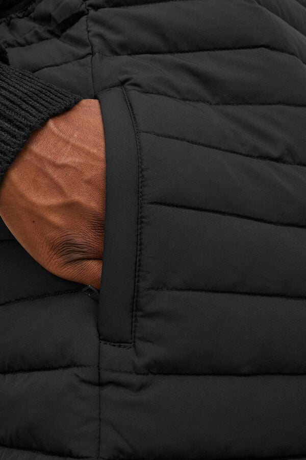 Springfield PLUS recycled polyester quilted gilet black