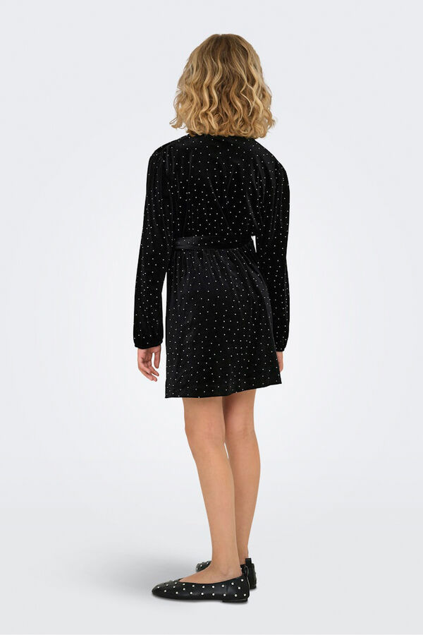 Only Girls Short dress with sparkles noir