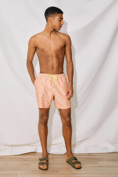Springfield Cactus print swim shorts tan