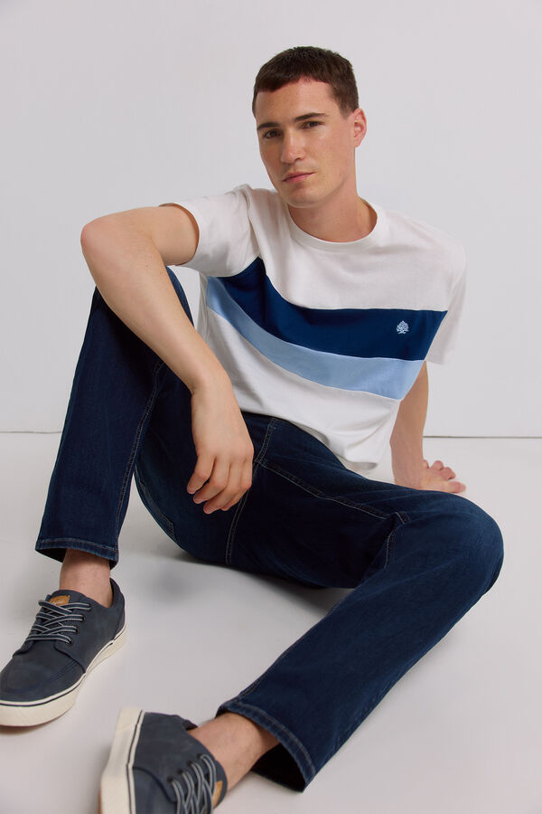 Springfield V-shaped T-shirt beige