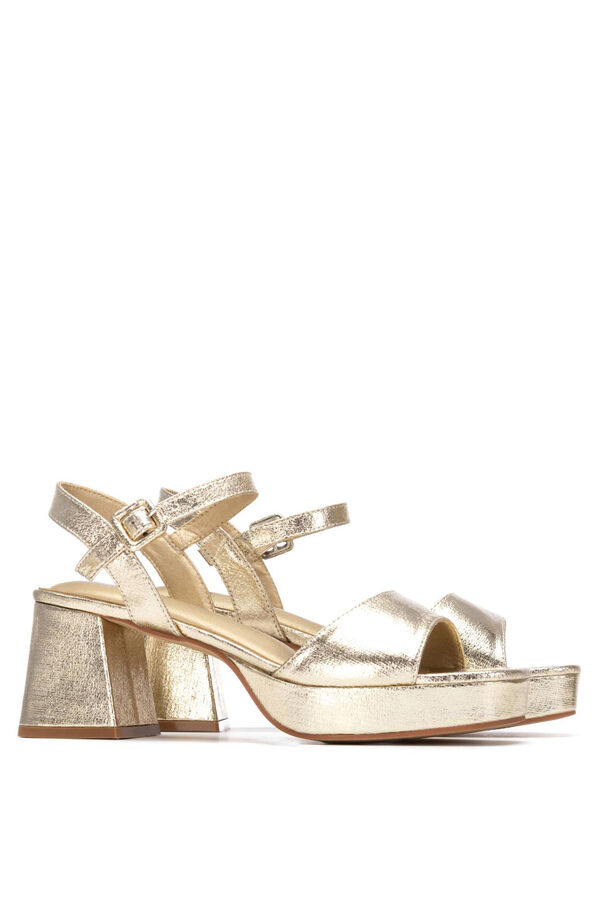 XTI Sandalia Tac&oacute;n Pala Y Pulsera amarillo