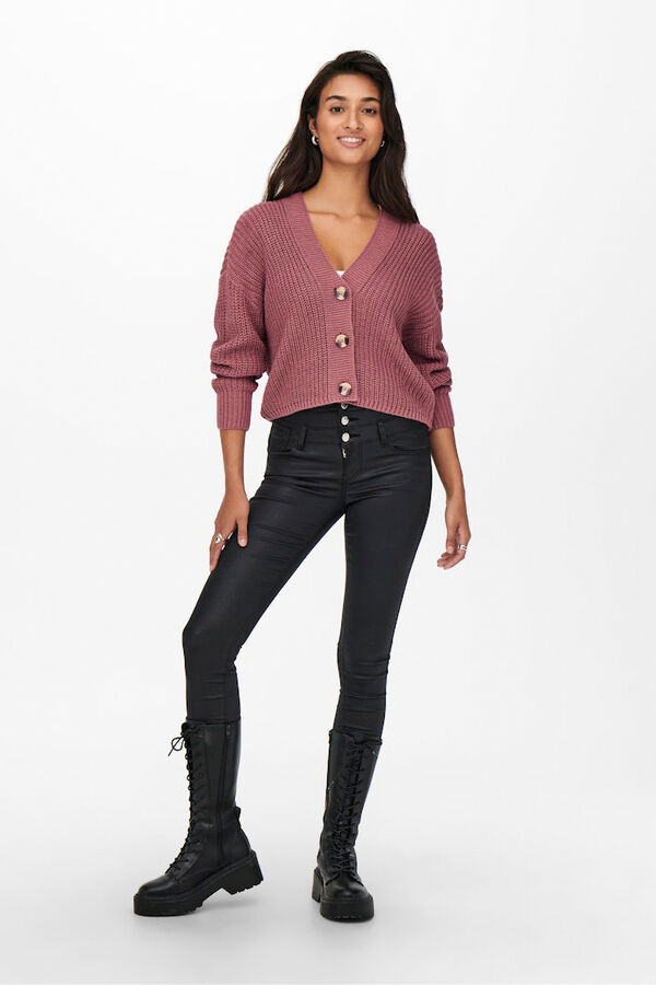 Only Cardigan button fastening pink