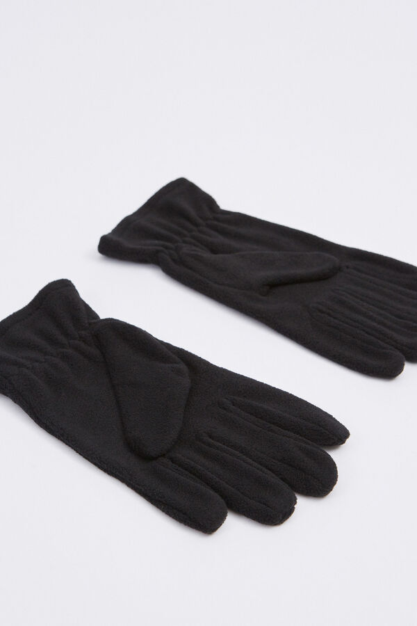 Inside Black Fleece Lined Gloves black