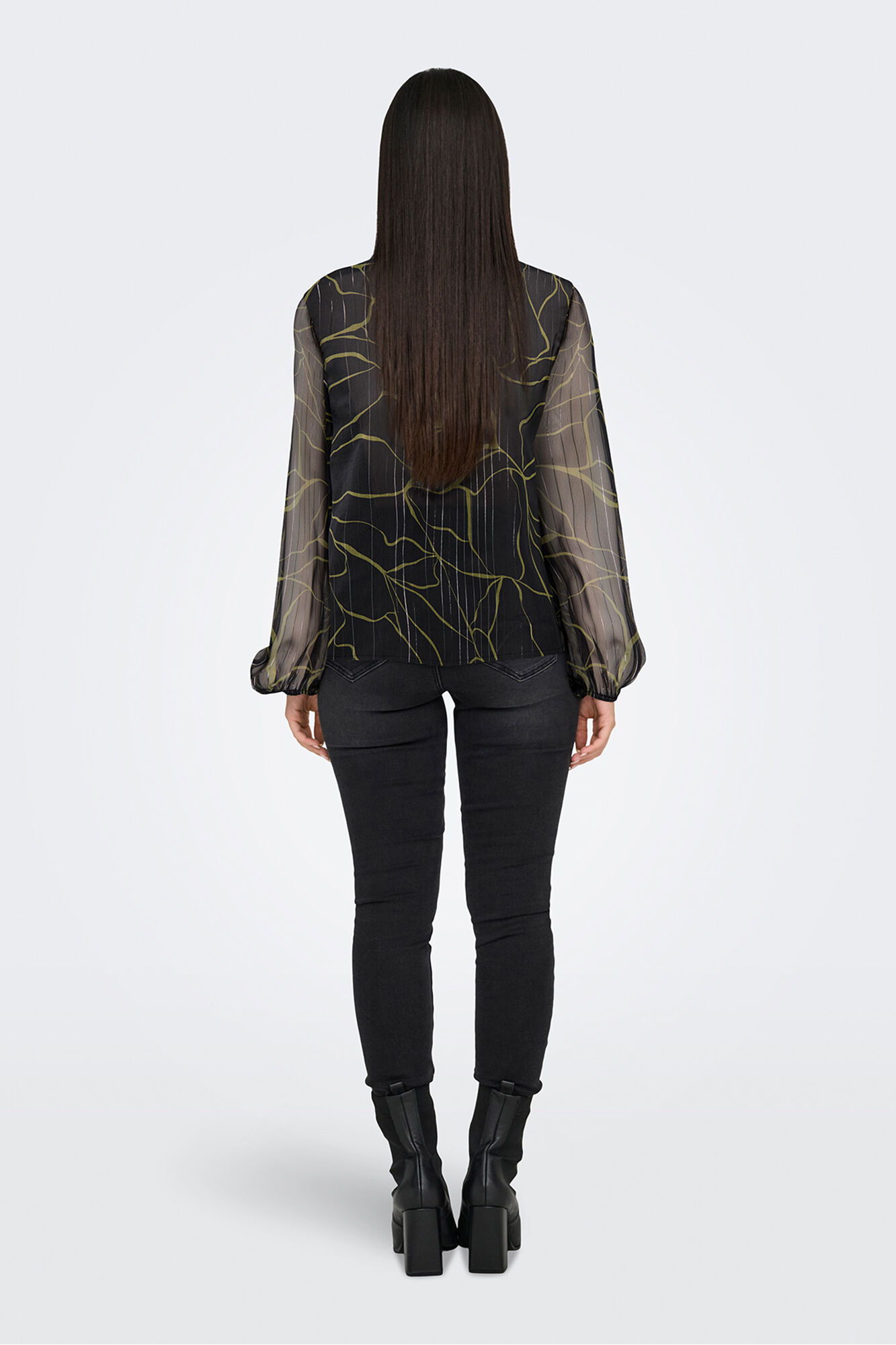 JDY Blusa manga larga lurex