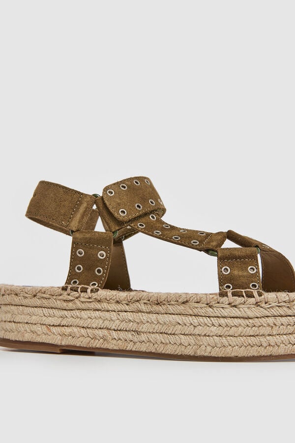 Springfield Suede wedge sandals | Pepe Jeans green