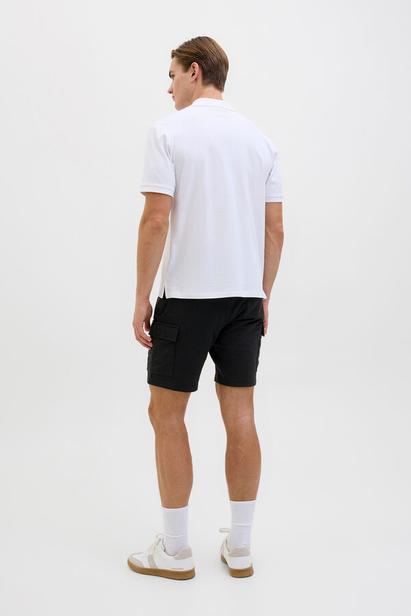 JJ REBEL Bermuda cargo felpa regular fit negro