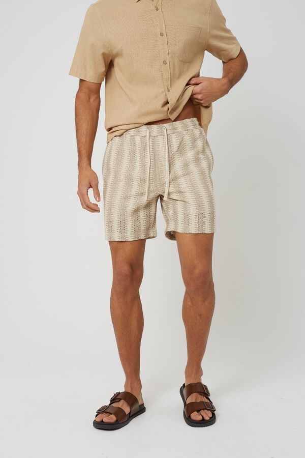 Brave Soul Short cord&oacute;n ajustable beige