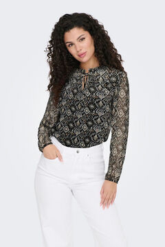 Only Blusa fluida con cuello mao