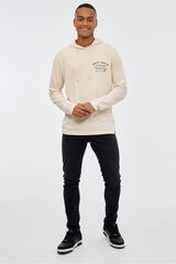 Inside T-shirt com capuz estampado cru