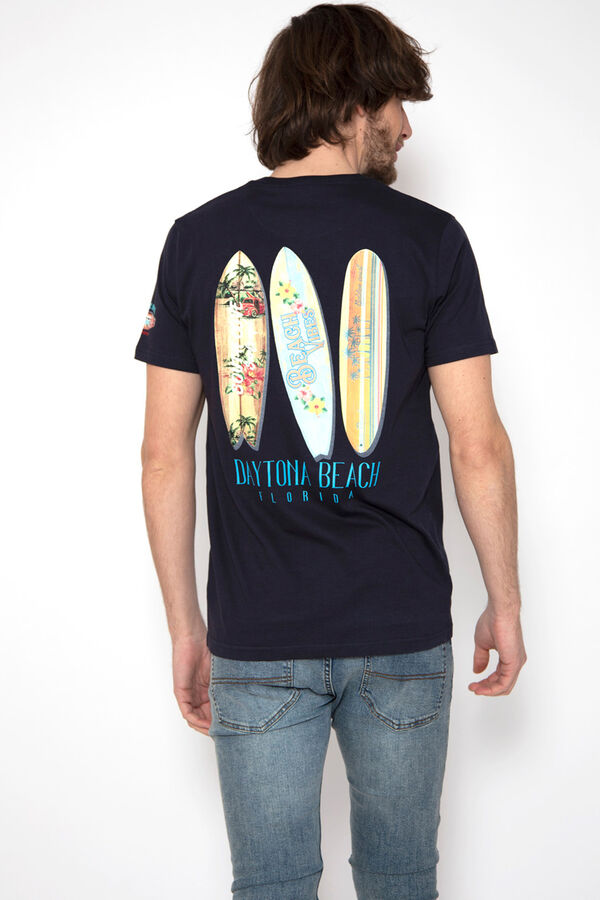 Springfield T-shirt estampada nas costas marinho