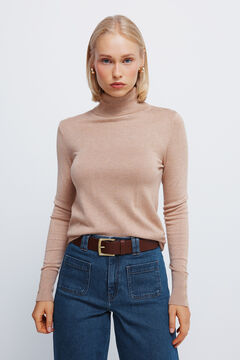 Springfield Camisola de gola alta com bot&otilde;es e punhos