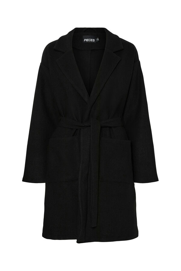 Pieces Sobretudo de tecido preto