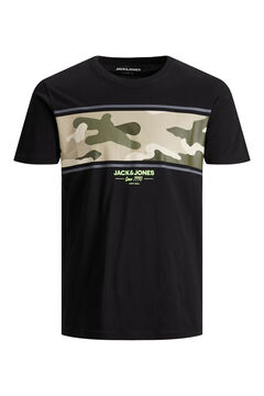 Springfield T-shirt estampado camuflagem preto
