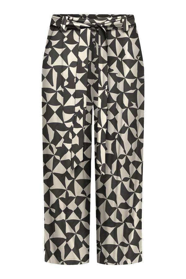 Only Front tie cropped trousers black