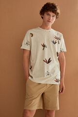 springfield Camiseta &eacute;tnica blanco