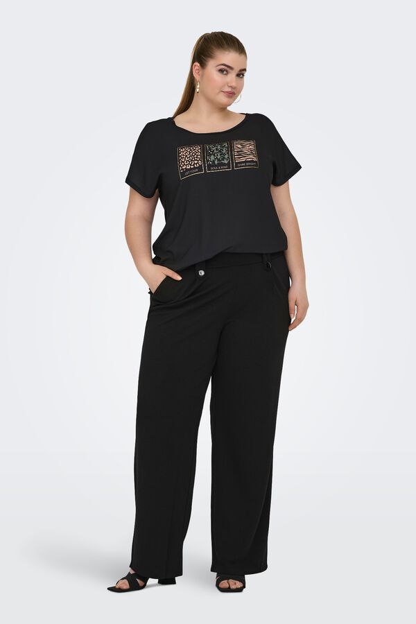 Only Carmakoma Plus size pleated trousers black