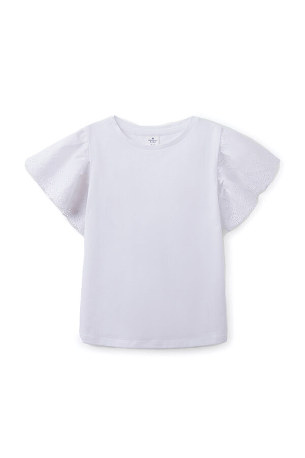 Springfield Girls' ruffled T-shirt white