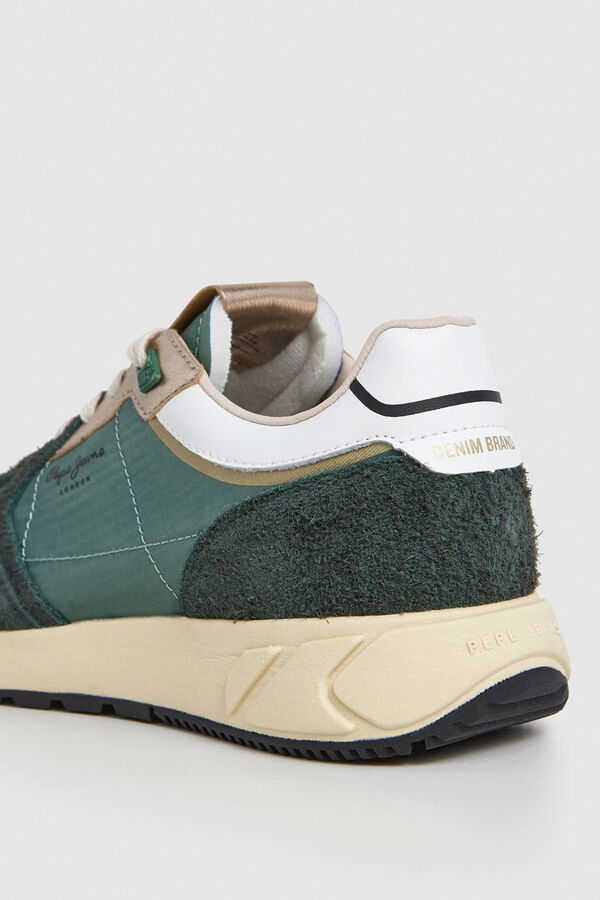 Pepe Jeans T&ecirc;nis com detalhes em Camur&ccedil;a verde