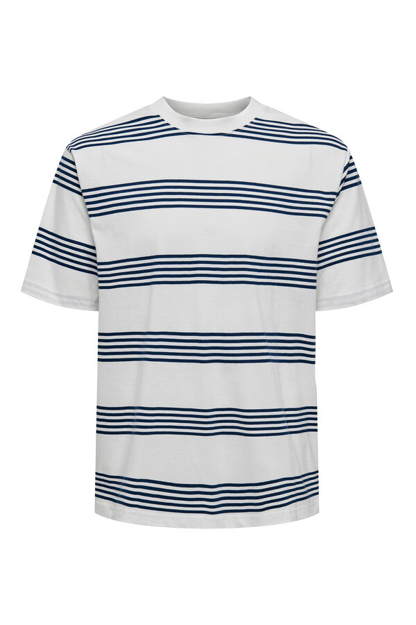 Springfield Shirt Streifen-Print blanco