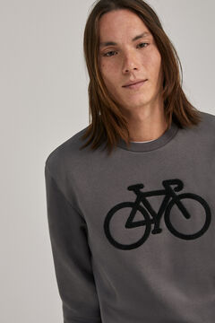 Springfield Sweatshirt de decote caixa bicicleta mix cinza