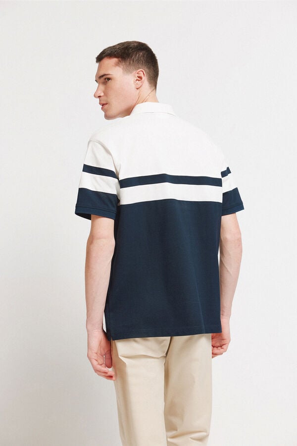 Springfield Piqu&eacute; regular fit polo shirt blue