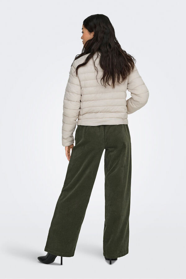 Only Puffer zip fastening jacket brown