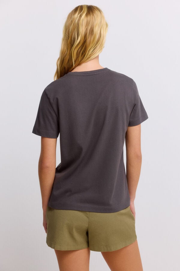 Springfield T-shirt com desenho cinzento
