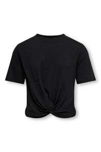 Only Girls Top de manga corta con nudo