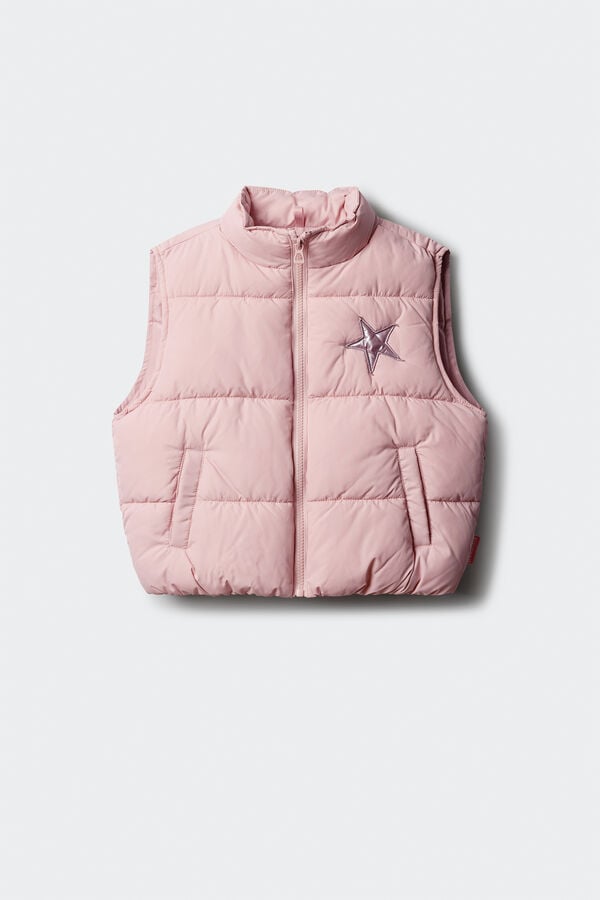 Springfield Kids Chaleco acolchado estrella ni&ntilde;a rosa