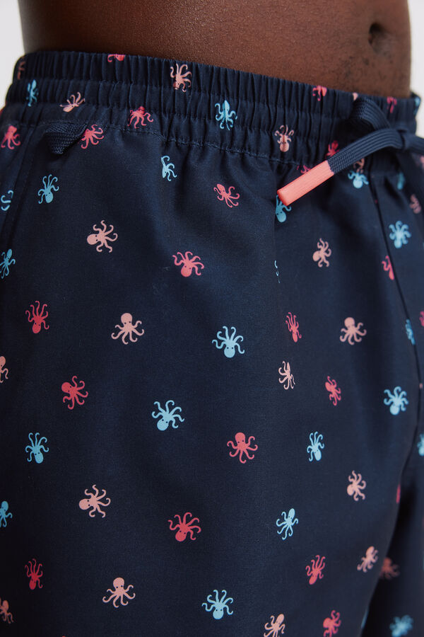 Springfield Fato de banho estampado de polvos azul