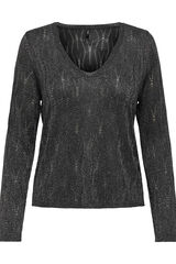 Only Jersey con lurex negro