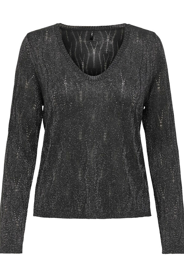 Only Jersey con lurex negro