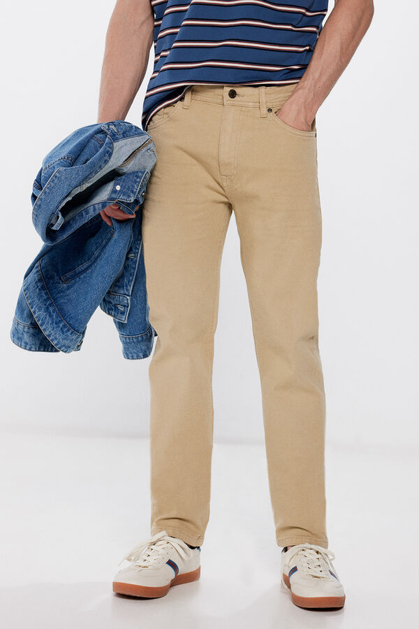 Springfield Slim fit coloured trousers camel