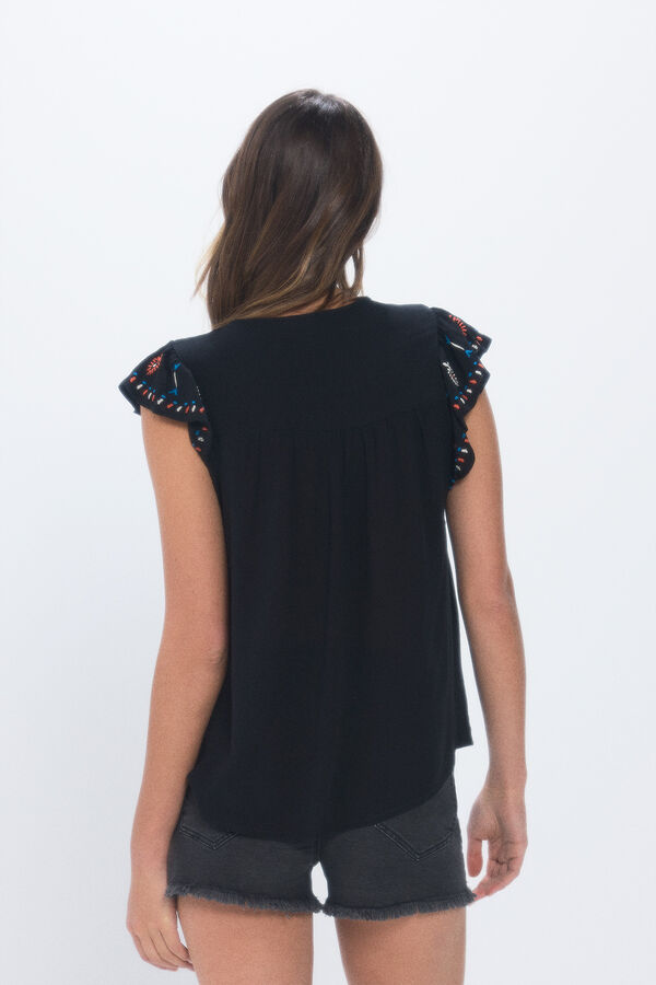 Springfield Fluid embroidered blouse black