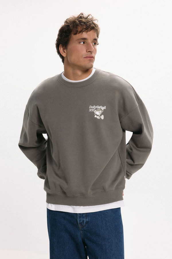 Only & Sons Sweatshirt mit Rundhalsausschnitt Grau