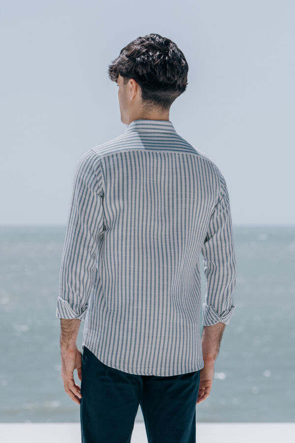 Celopman Striped plaid shirt k&eacute;k